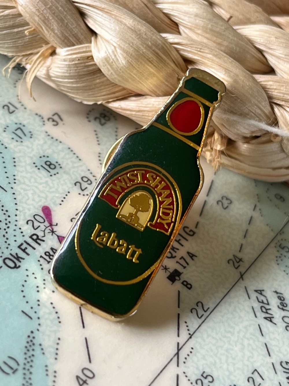 Vintage Labatt Twist Shandy Enamel Pin